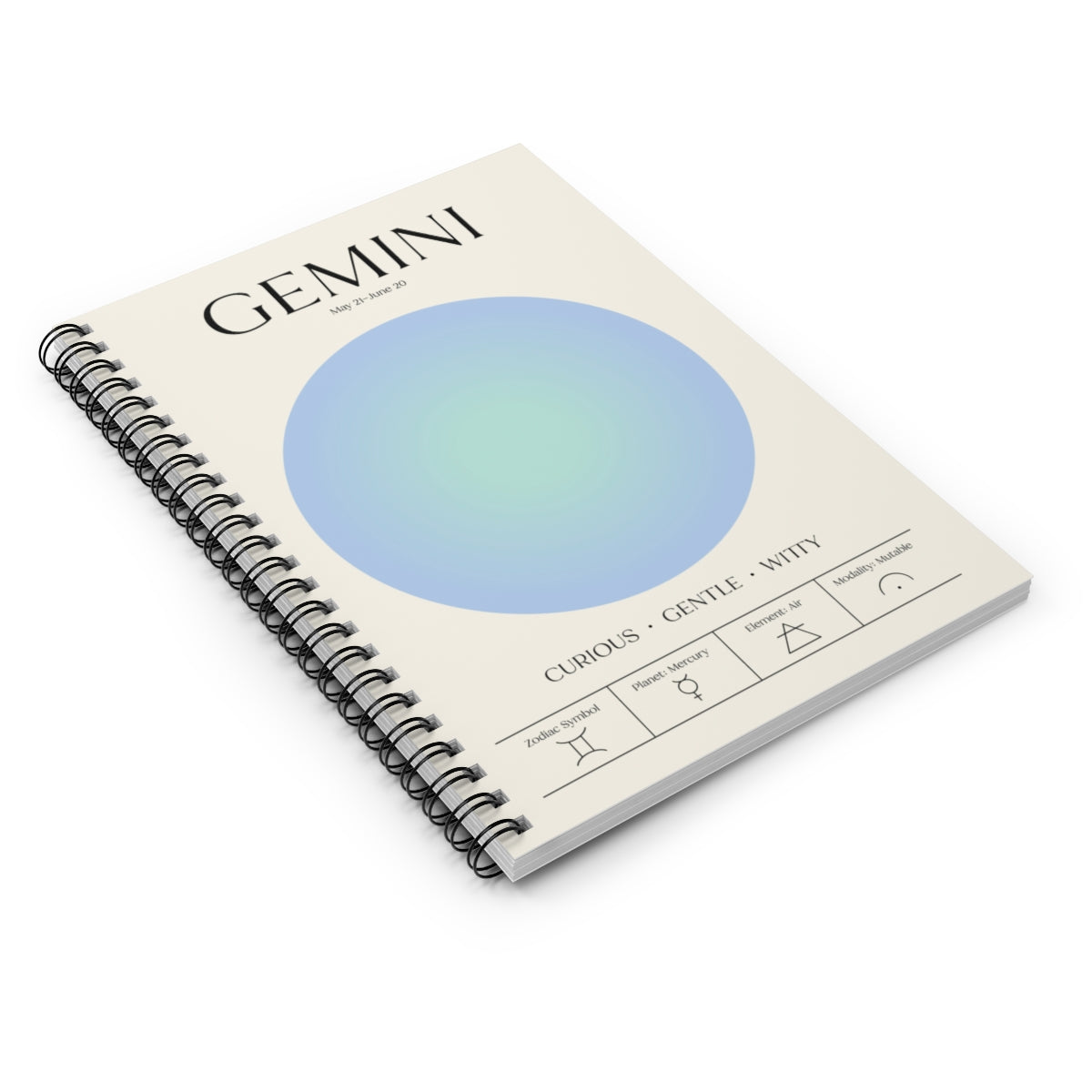 Spiral Notebook - Aura Art - GEMINI