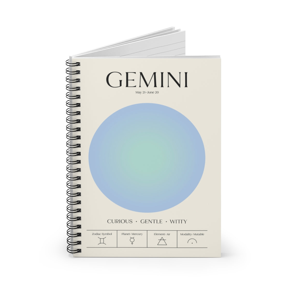 Spiral Notebook - Aura Art - GEMINI