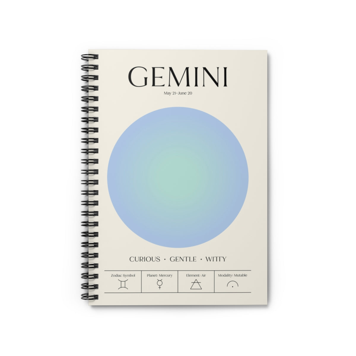 Spiral Notebook - Aura Art - GEMINI