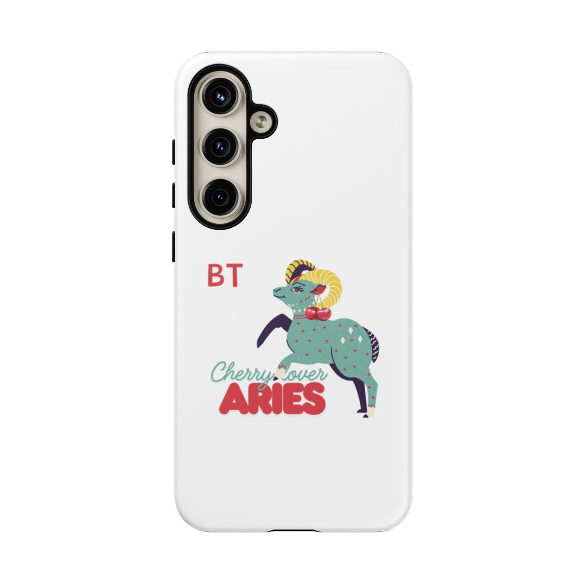 Cherry Lover Zodiac Phone Case - ARIES - PERSONALIZED