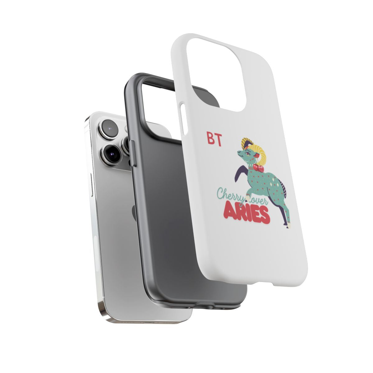 Cherry Lover Zodiac Phone Case - ARIES - PERSONALIZED
