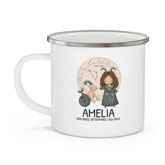 Personalised Kids Mug - Zodiac sign - CAPRICORN GIRL 12oz, 355ml