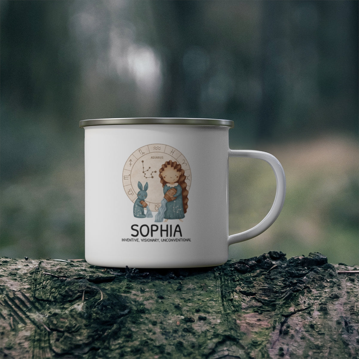 Personalised Kids Mug - Zodiac sign - AQUARIUS GIRL 12oz, 355ml