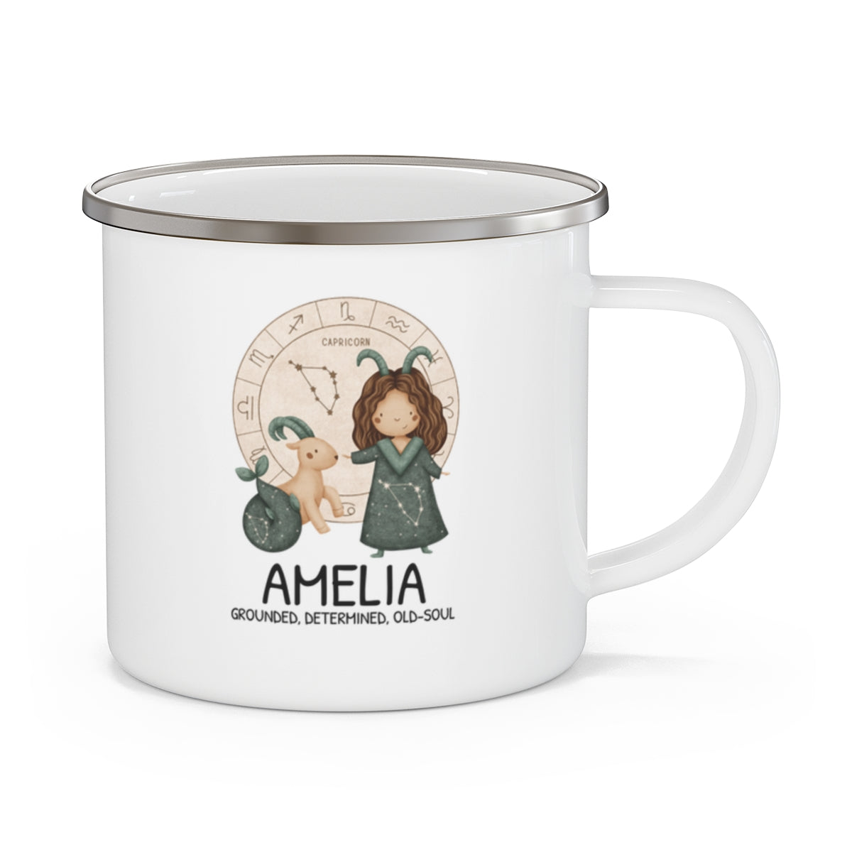 Personalised Kids Mug - Zodiac sign - CAPRICORN GIRL 12oz, 355ml