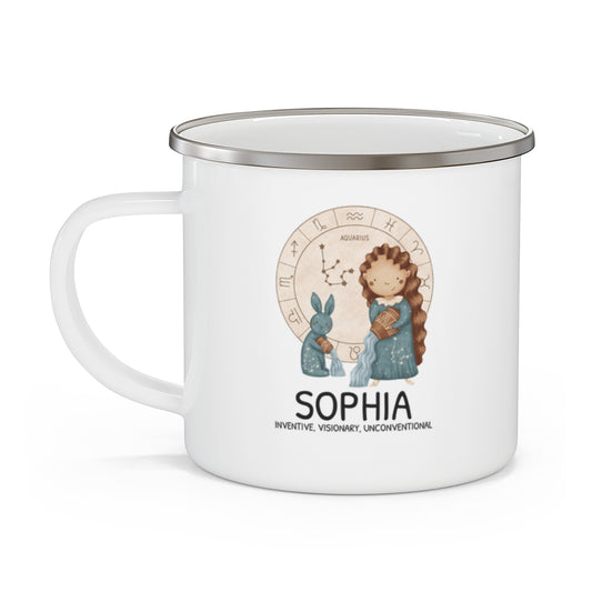 Personalised Kids Mug - Zodiac sign - AQUARIUS GIRL 12oz, 355ml