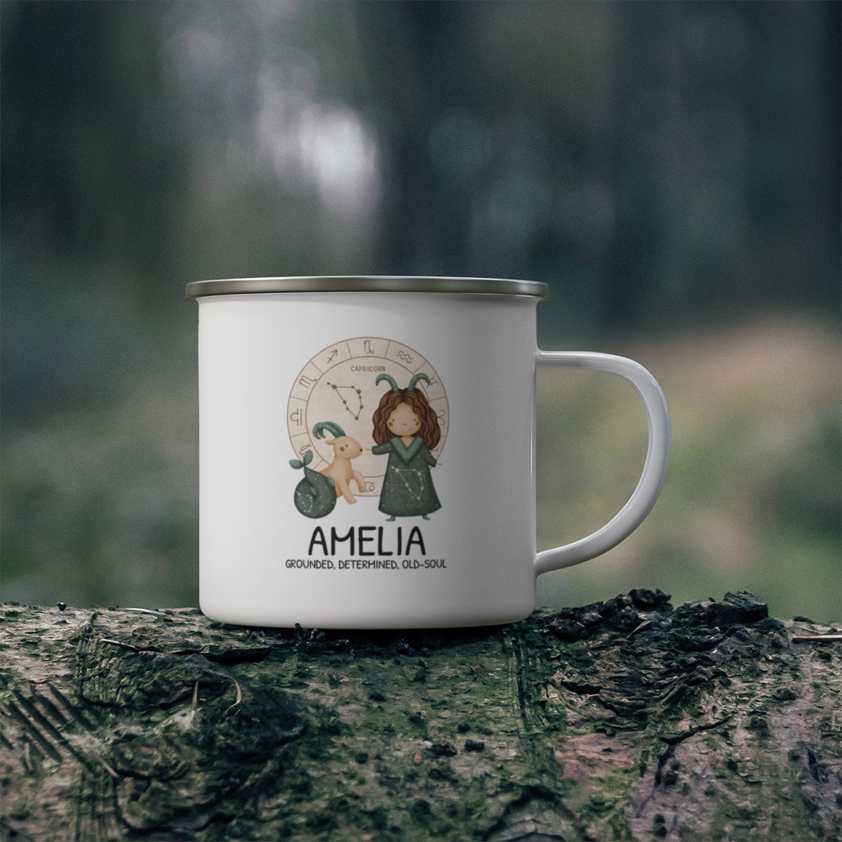 Personalised Kids Mug - Zodiac sign - CAPRICORN GIRL 12oz, 355ml
