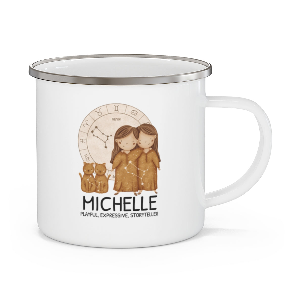 Personalised Kids Mug - Zodiac sign - GEMINI GIRL 12oz, 355ml