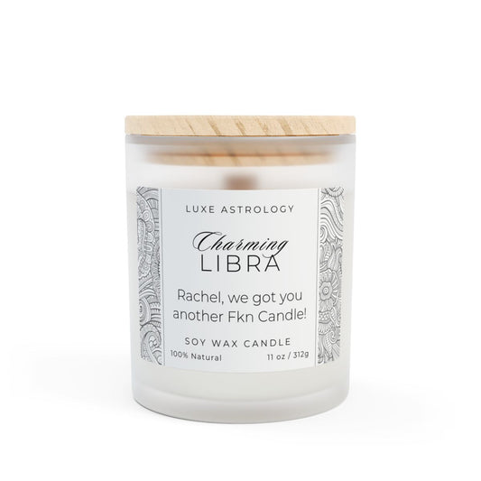 Frosted Glass Candle – Personalised Funny Candle (LIBRA) - 11oz, 312g
