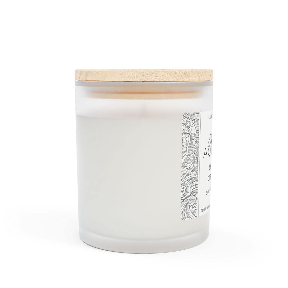 Frosted Glass Candle – Personalised Funny Candle (AQUARIUS) - 11oz, 312g