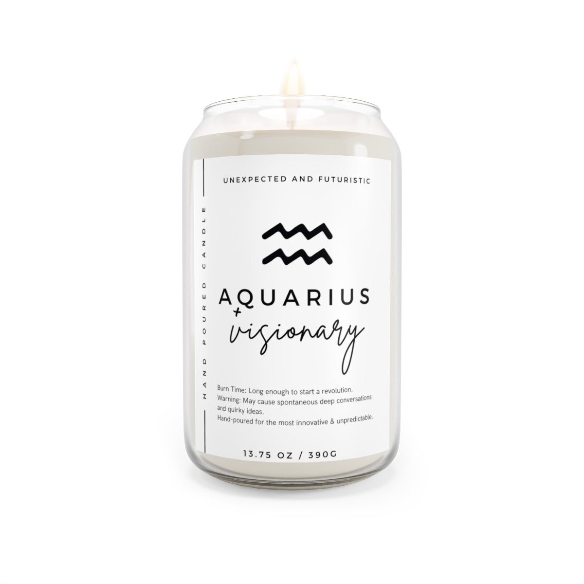 AQUARIUS Zodiac Scented Candle, 13.75oz, 390g