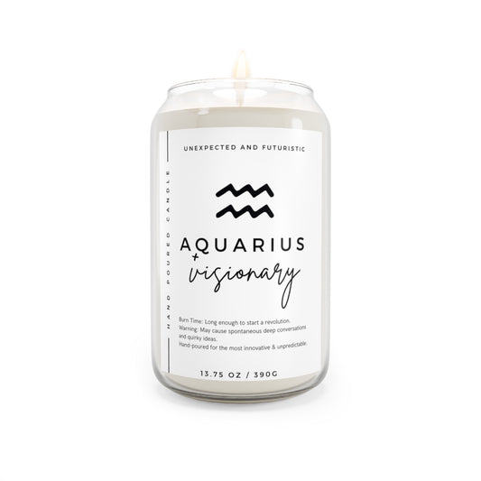AQUARIUS Zodiac Scented Candle, 13.75oz, 390g