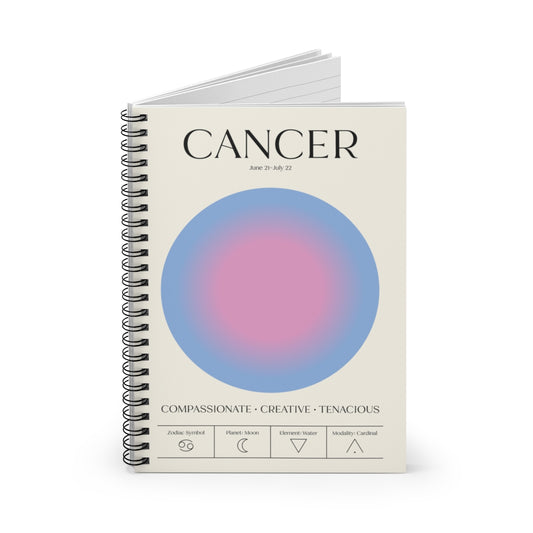 Spiral Notebook -  Aura Art - CANCER
