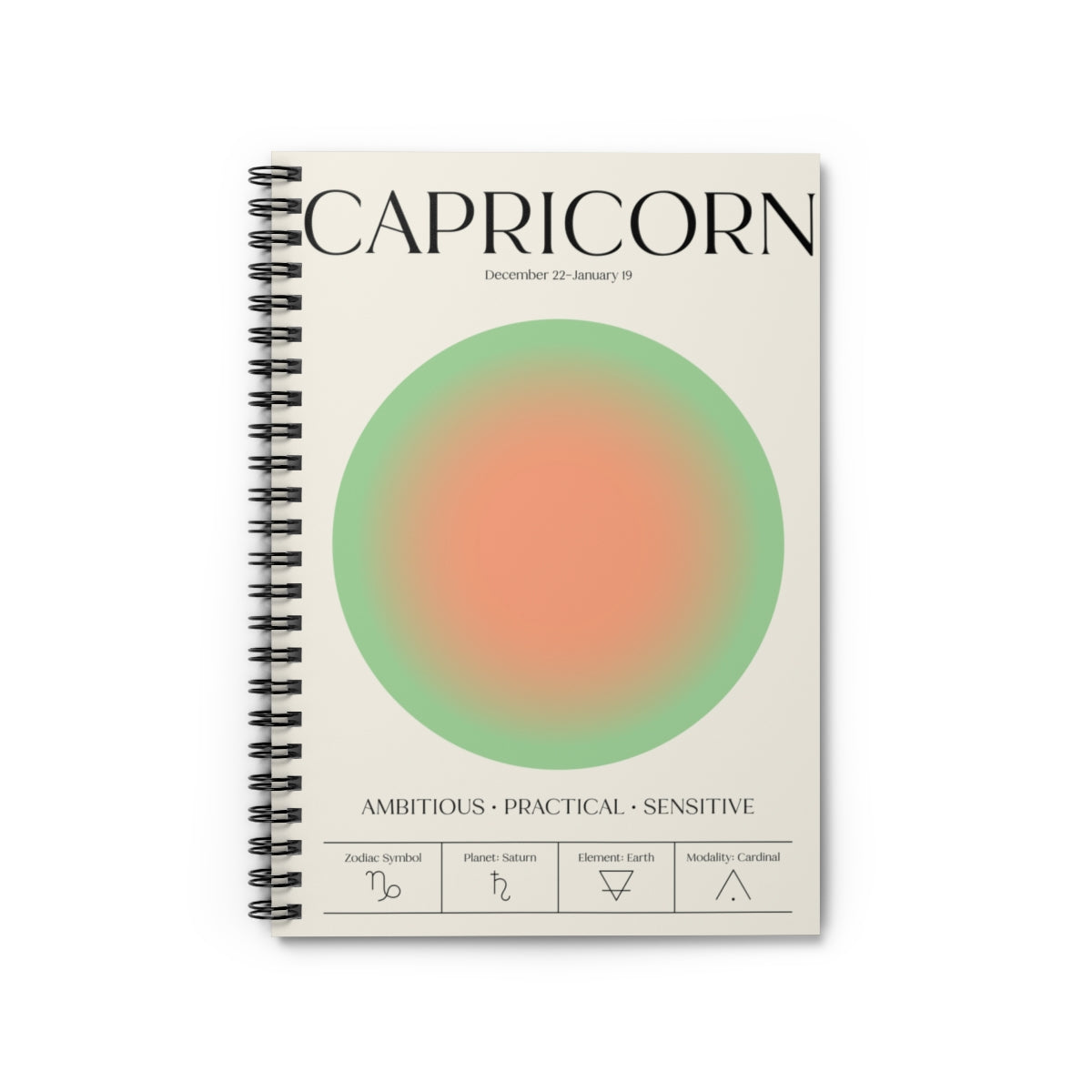 Spiral Notebook -  Aura Art - CAPRICORN