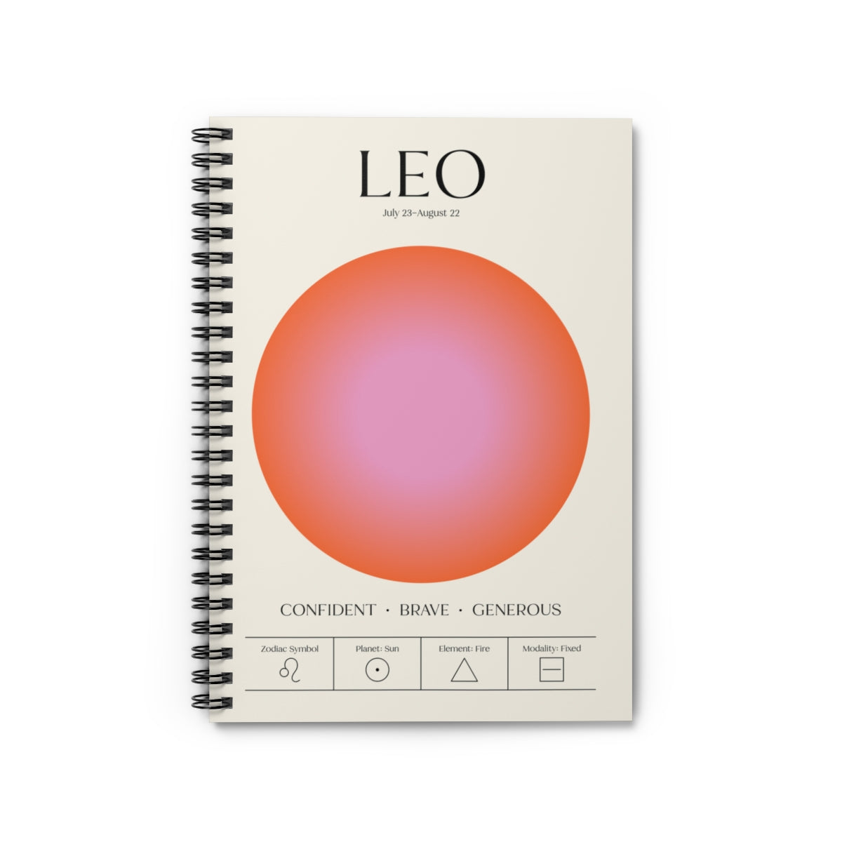 Spiral Notebook -  Aura Art - LEO