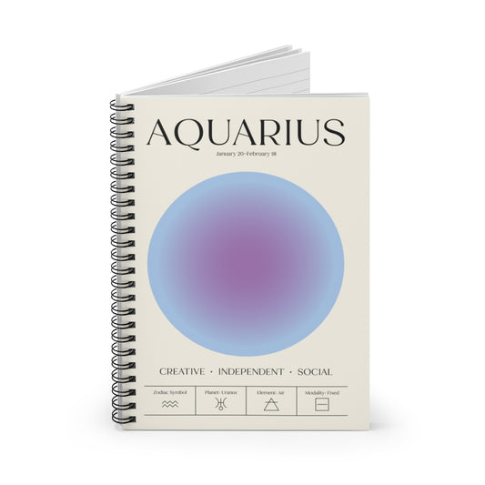 Spiral Notebook -  Aura Art - AQUARIUS