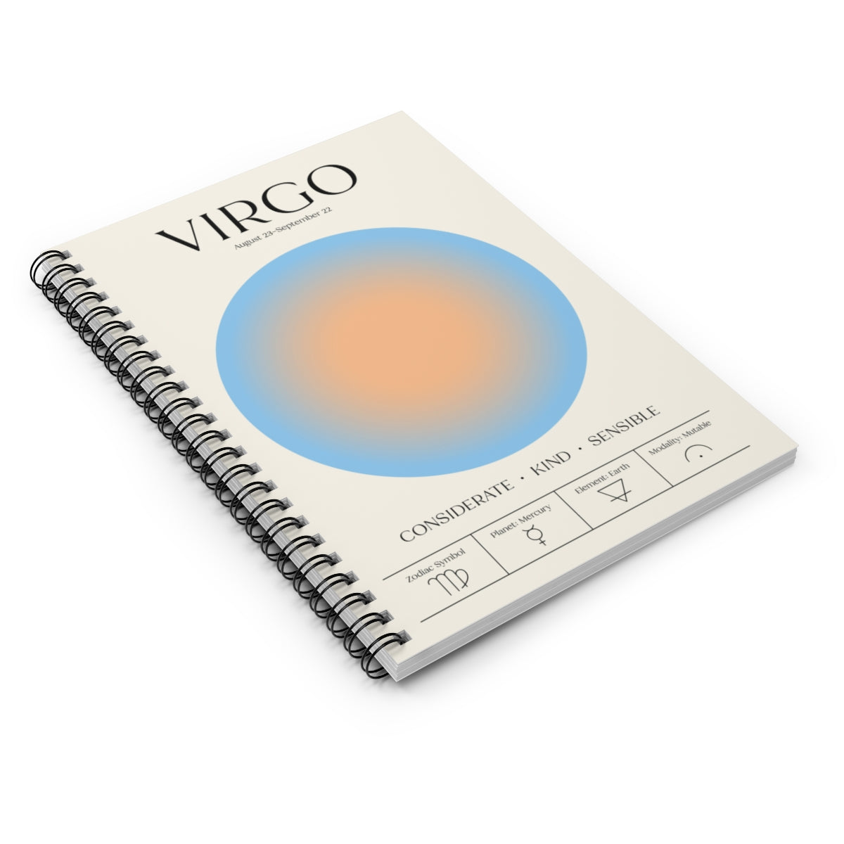 Spiral Notebook -  Aura Art - VIRGO