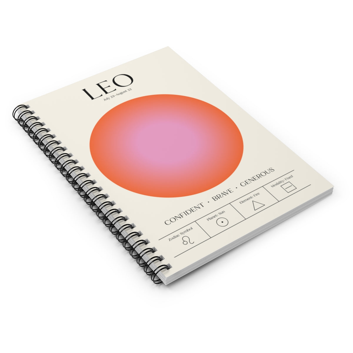 Spiral Notebook -  Aura Art - LEO