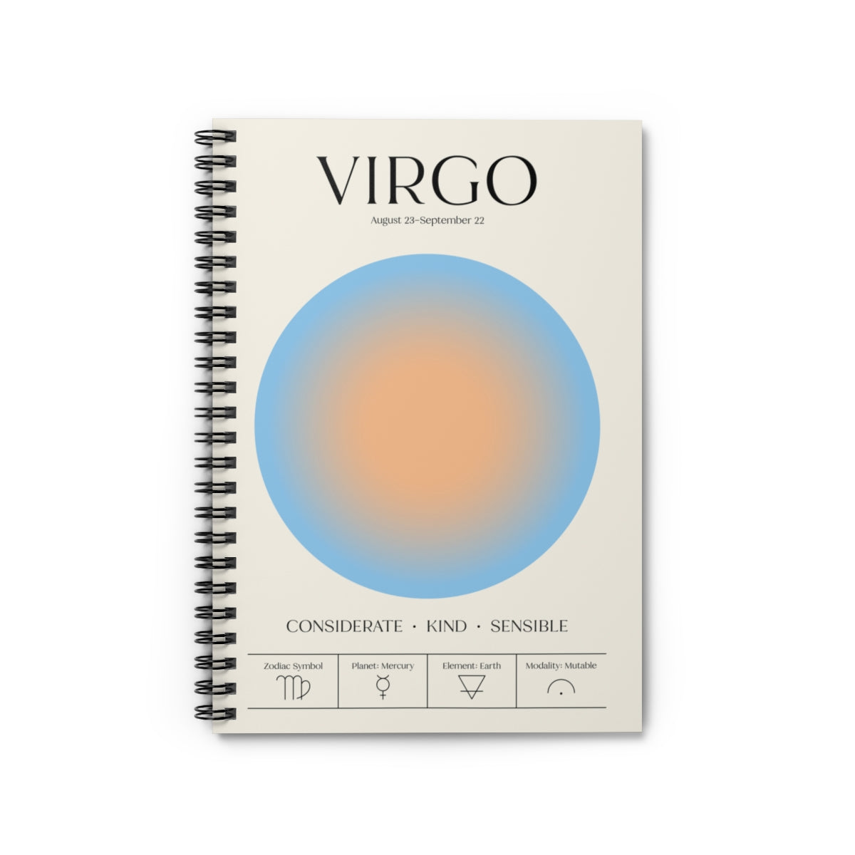 Spiral Notebook -  Aura Art - VIRGO