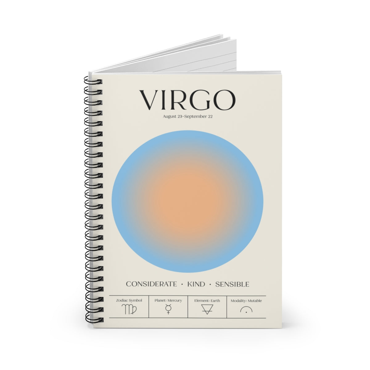 Spiral Notebook -  Aura Art - VIRGO