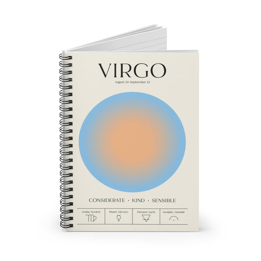 Spiral Notebook -  Aura Art - VIRGO