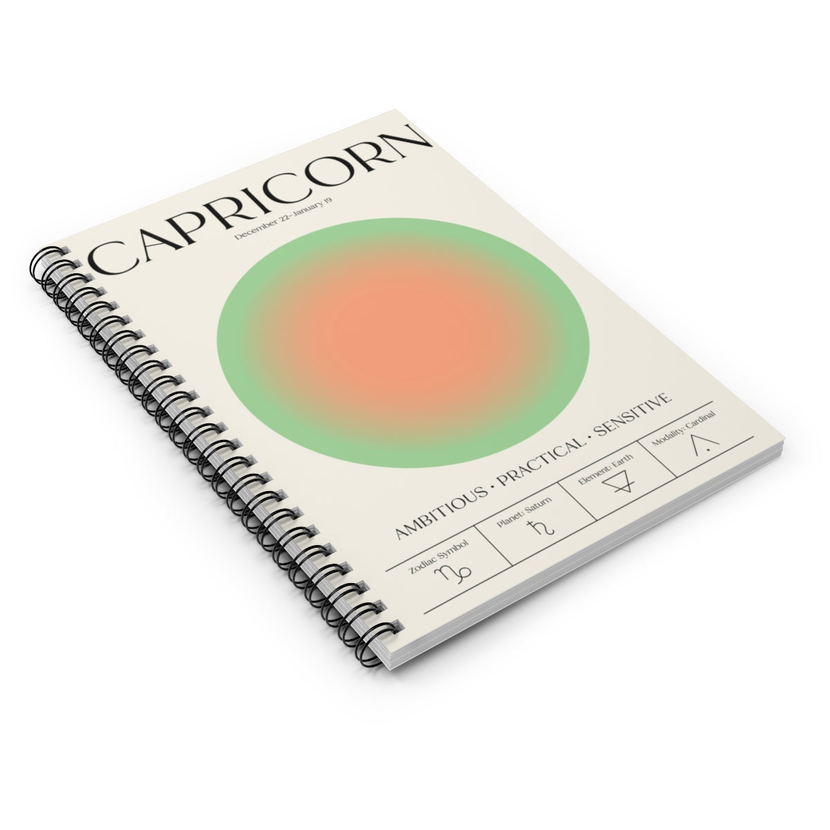 Spiral Notebook -  Aura Art - CAPRICORN