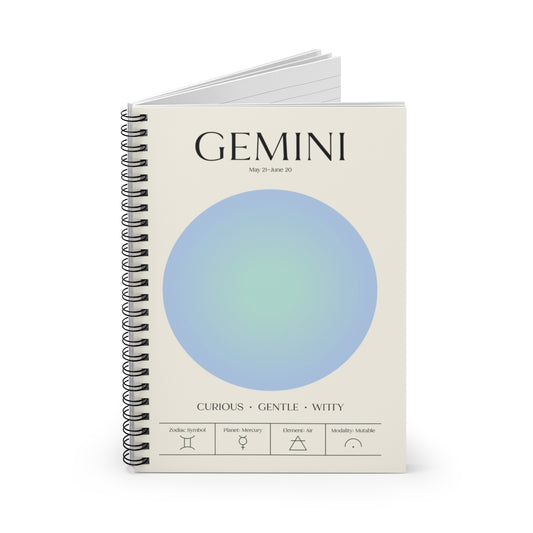 Spiral Notebook -  Aura Art - GEMINI