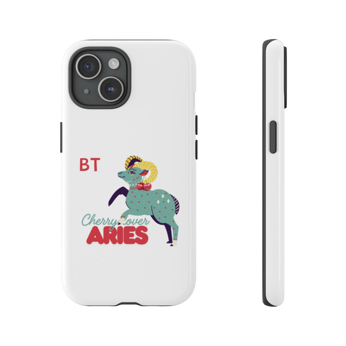 Cherry Lover Zodiac Phone Case - ARIES - PERSONALIZED