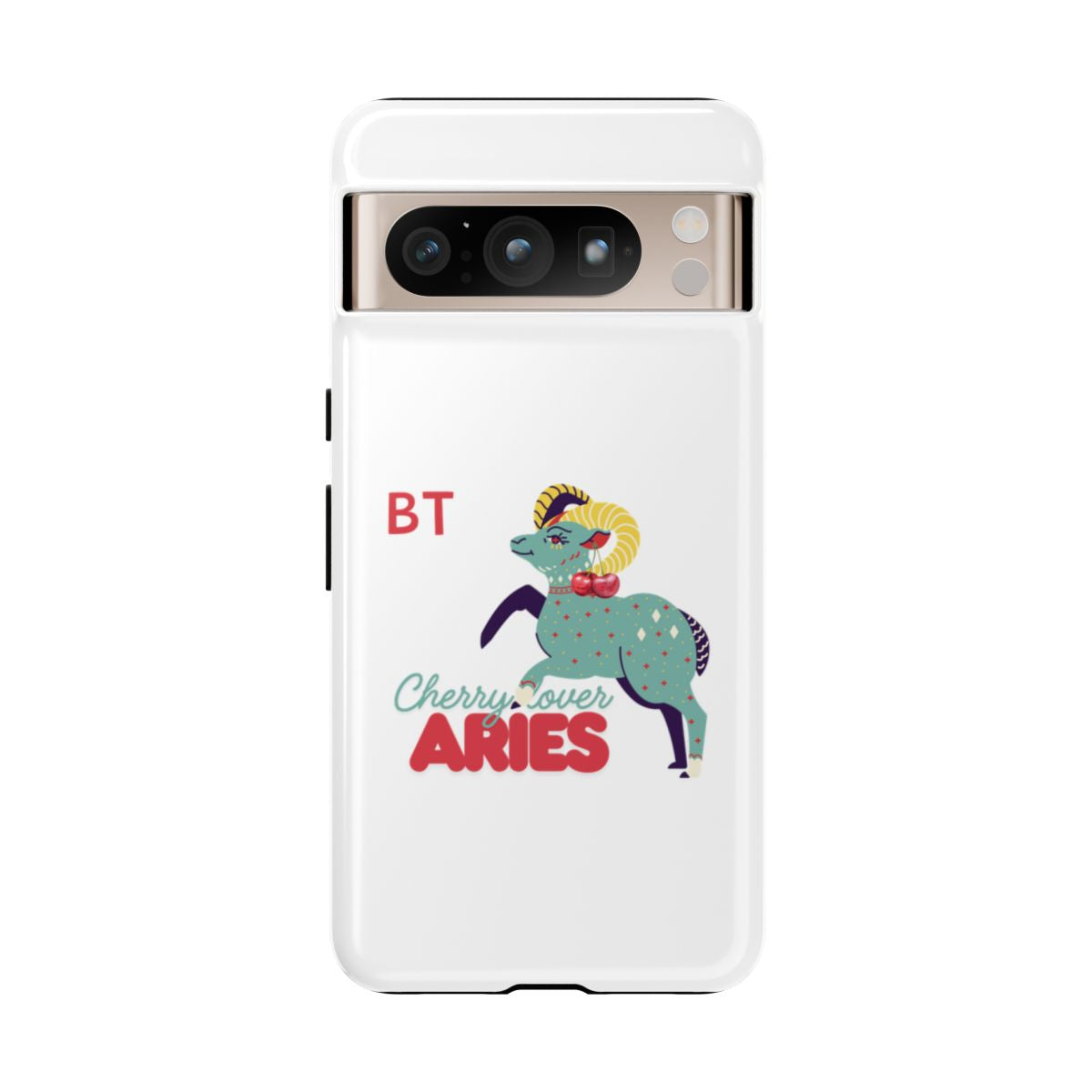 Cherry Lover Zodiac Phone Case - ARIES - PERSONALIZED