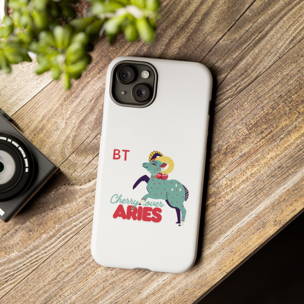 Cherry Lover Zodiac Phone Case - ARIES - PERSONALIZED