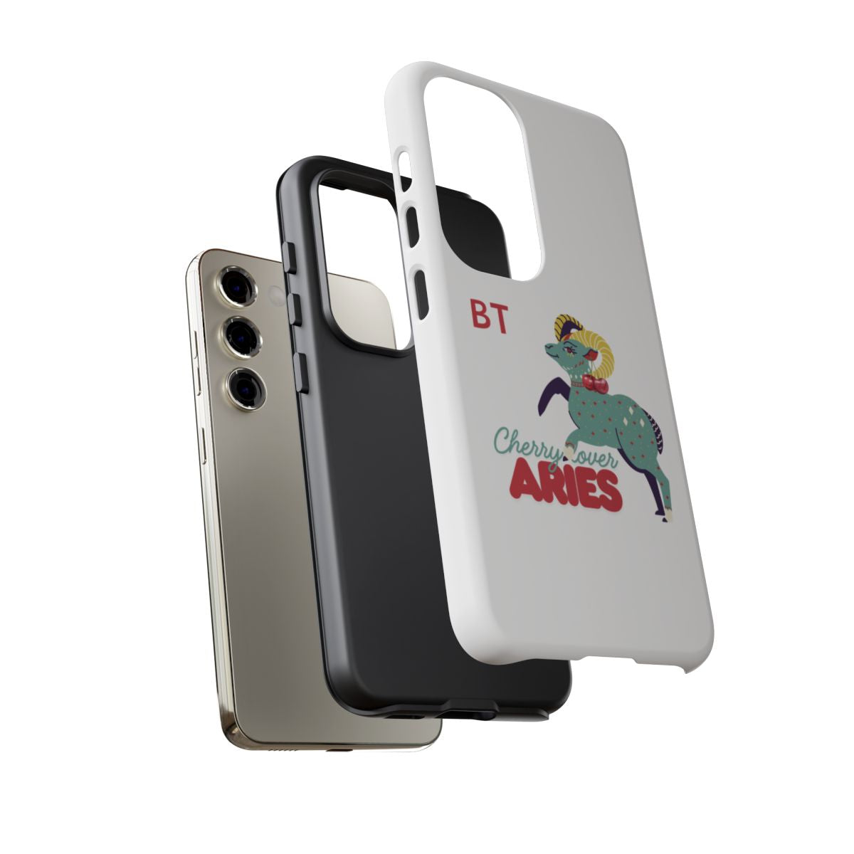 Cherry Lover Zodiac Phone Case - ARIES - PERSONALIZED