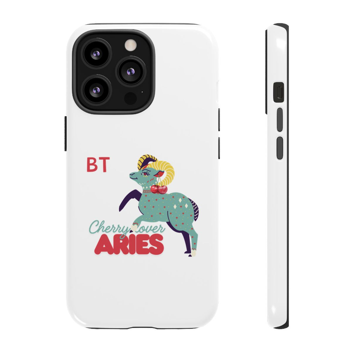 Cherry Lover Zodiac Phone Case - ARIES - PERSONALIZED