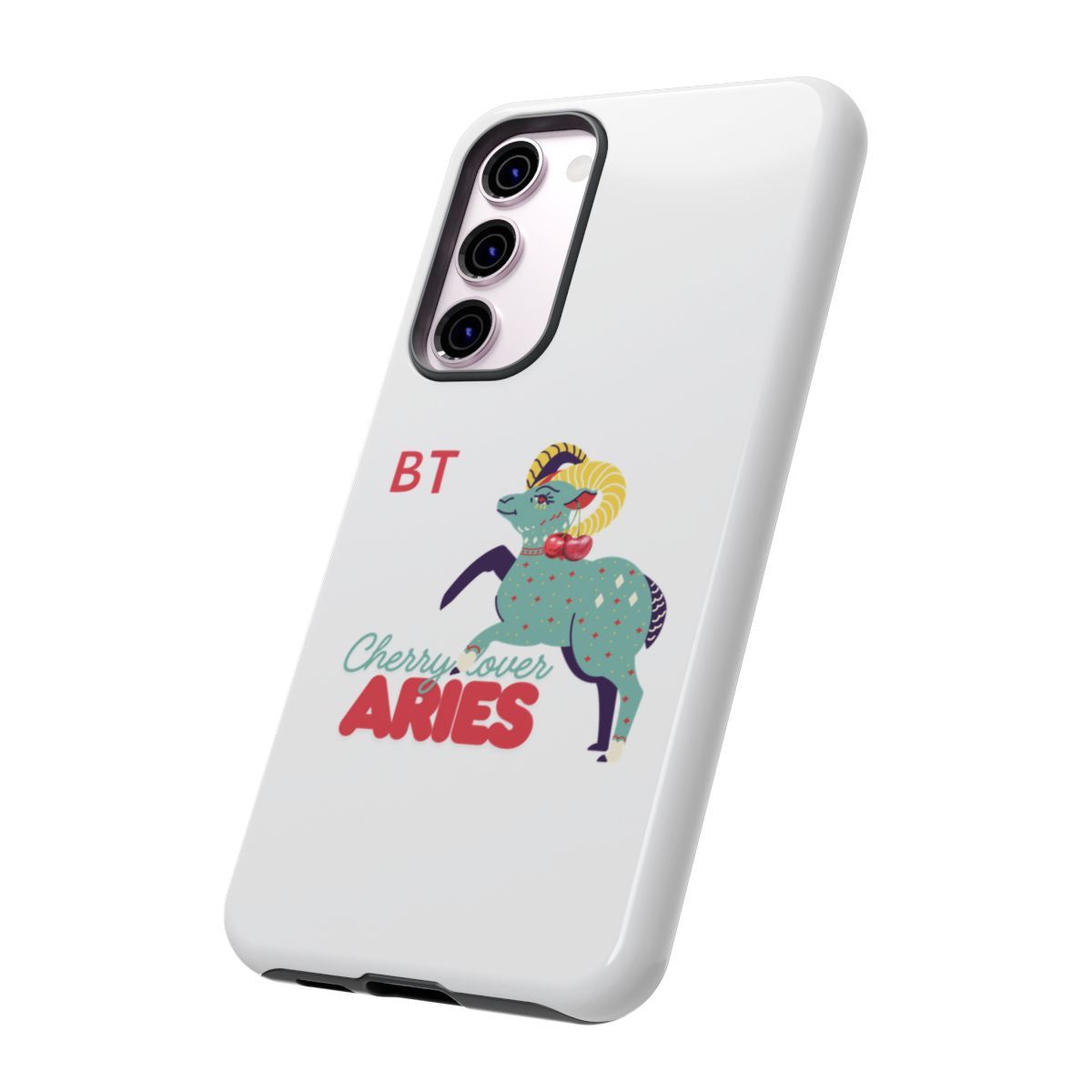Cherry Lover Zodiac Phone Case - ARIES - PERSONALIZED
