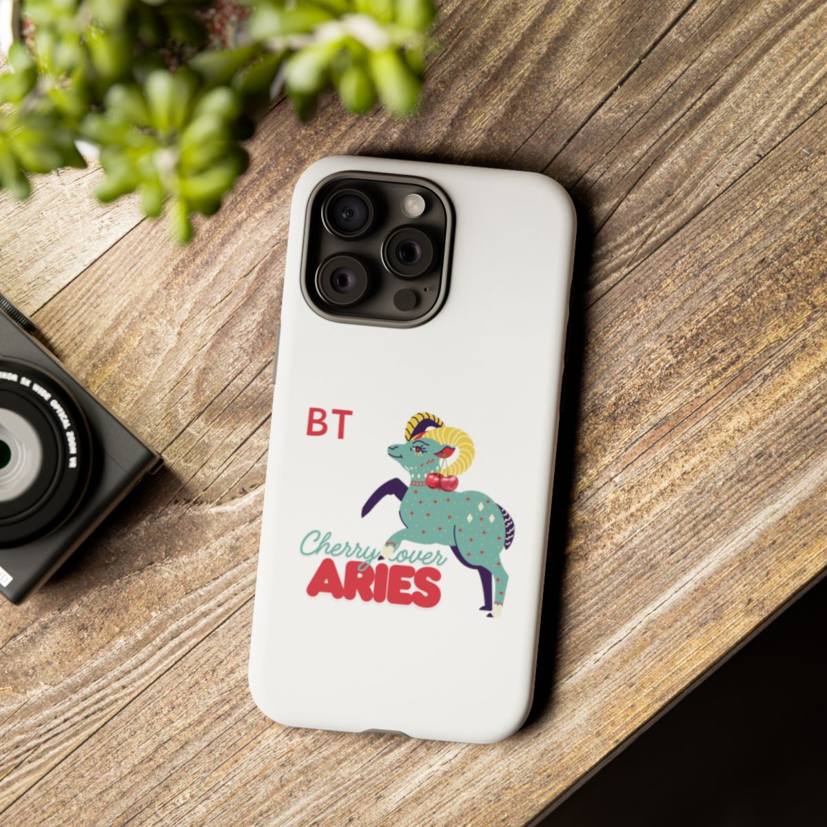 Cherry Lover Zodiac Phone Case - ARIES - PERSONALIZED