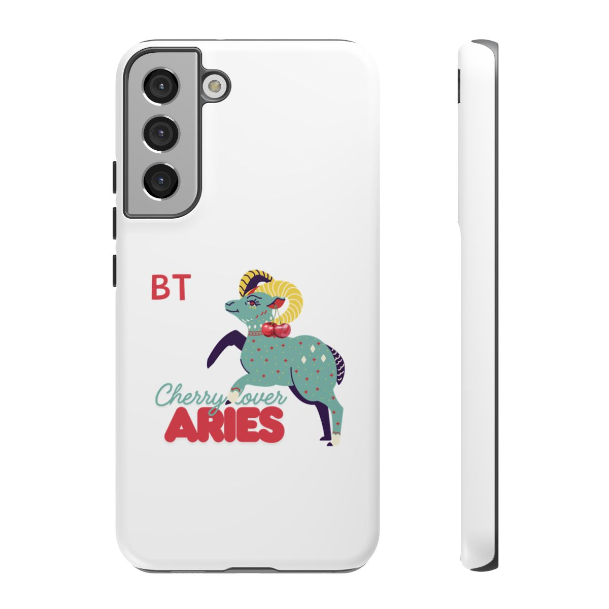 Cherry Lover Zodiac Phone Case - ARIES - PERSONALIZED