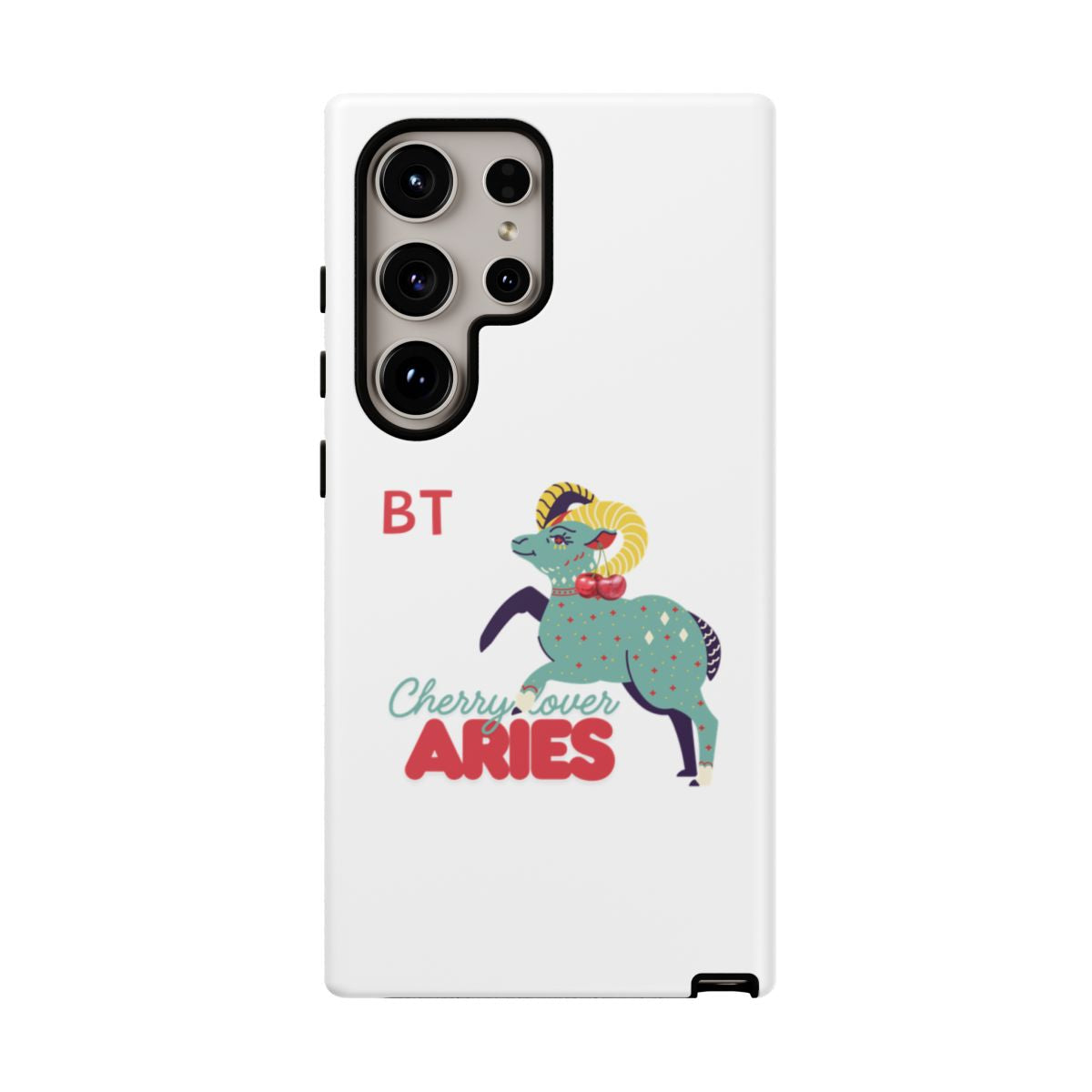 Cherry Lover Zodiac Phone Case - ARIES - PERSONALIZED