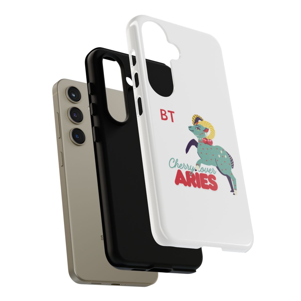 Cherry Lover Zodiac Phone Case - ARIES - PERSONALIZED